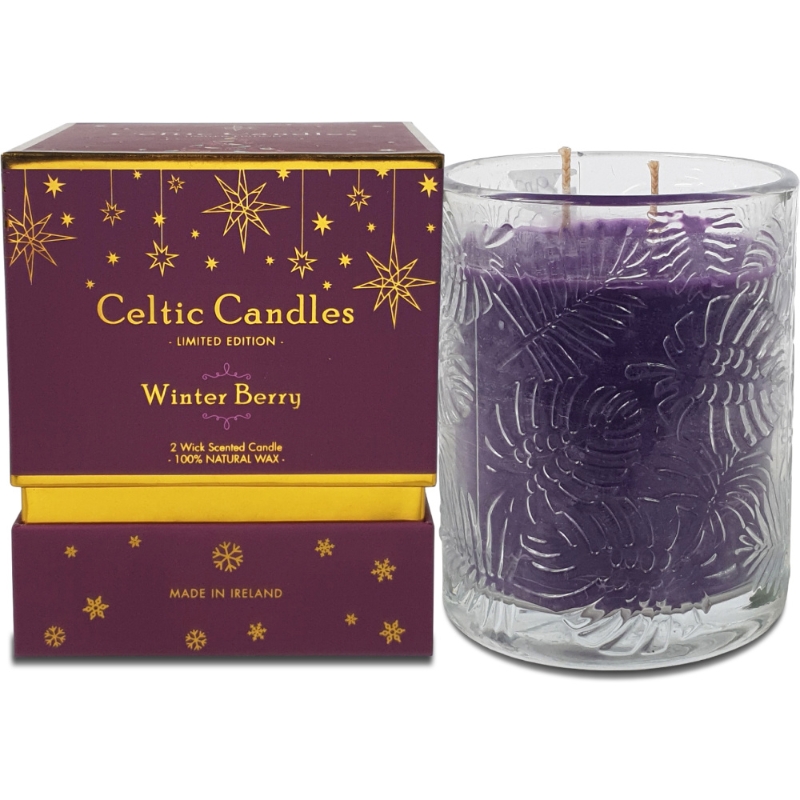 Celtic Candles Double Wick Christmas Candle Winter Berry buy online