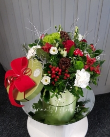 Christmas Hat Box Arrangement