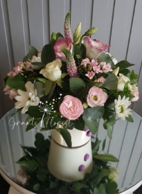 Ceramic Arrangement in Pinks & Creams