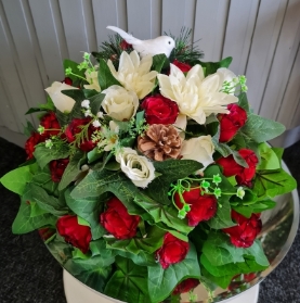 Silk Flower Christmas Posy